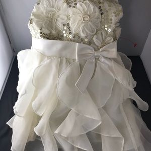 12 month off white dress